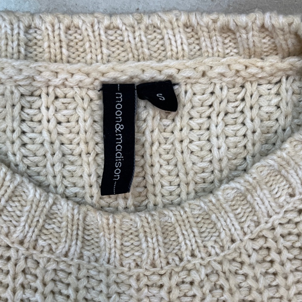 Moon and Madison Cozy Cream Knit Sweater - Picture 2 of 4